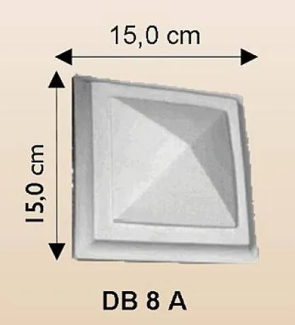 DB8A Aussenstuck Fensterumrahmung Eckplatte Fassadenstuck Rombus Zierplatte 150x150mm Zierstuck Element
