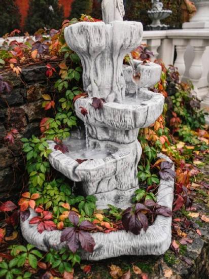 Wasserfall Steinbrunnen Modern Art Deco Gartenbrunnen 102cm 323kg