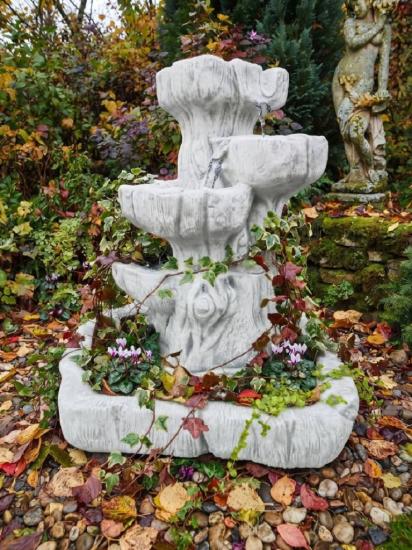Wasserfall Steinbrunnen Modern Art Deco Gartenbrunnen 102cm 323kg