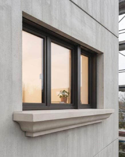 Fensterbank Profil Beton Sohlbank Platten Treppenstufe mit Kopfstück