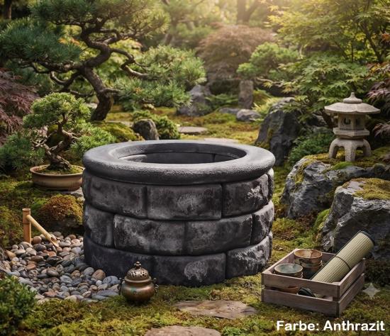 Garten Ziegbrunnen Anthrazit
