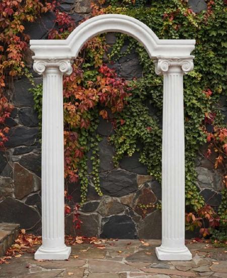 Säulenportal mit Bogen Säulen 30cm Gesamthöhe Bogenportal aus Beton 300cm