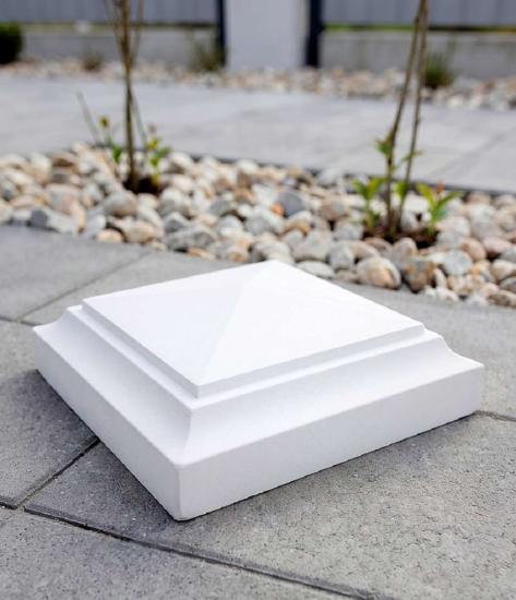 Pfeilerabdeckung 40x40cm Pfeilerplatte dekorative Pfeilerplatte mit flacher pyramidenform Torpfeiler Betonplatte 42kg