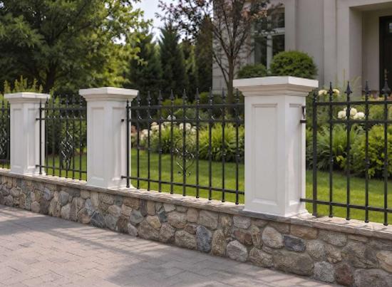 Pfeiler Zaunpfeiler Galeriesockel Postament Gartenfigur Pflanzgefäß Betonpfeiler 81cm