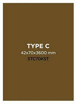 Kunststoff Balken TYP-C 42x70x3600mm