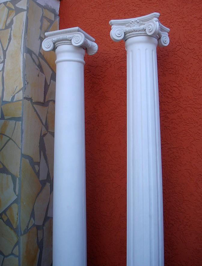 Betonsäulen mit ionischem Kapitell Säulen glatt oder kanneliert als Beton  Fertigbetonsäulen-günstig bestellen
