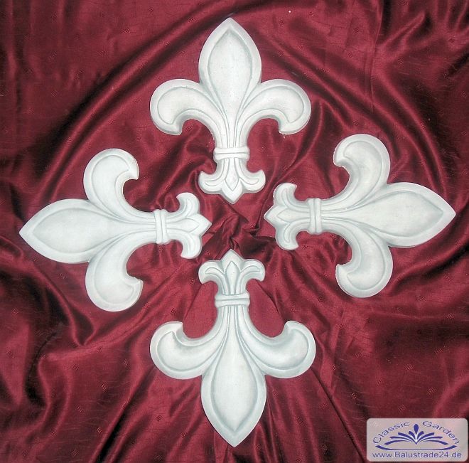 Lilien Dekor Element französische Ornament-günstig Verzierungen bestellen Lilie Wanddekor für