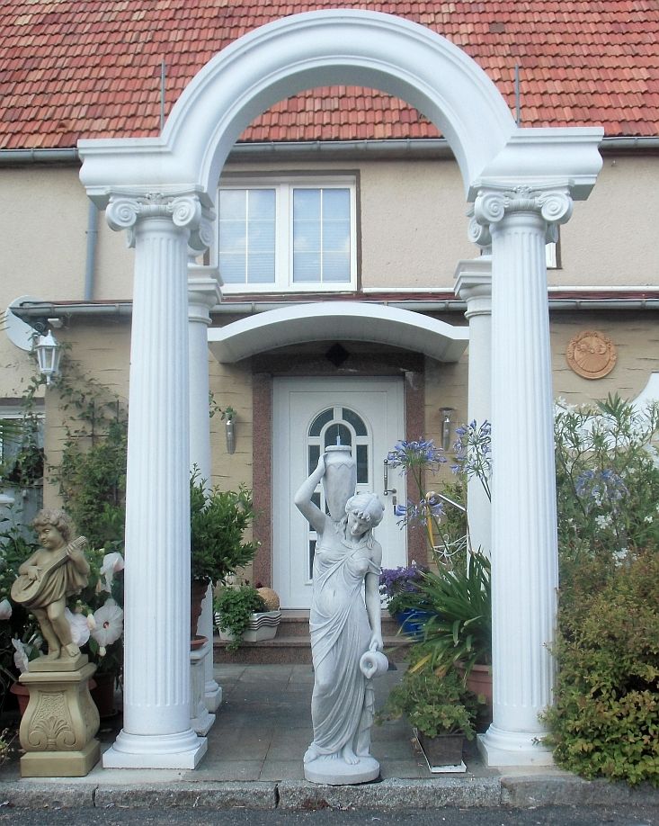 Betonsäulen mit Kapitell und Sockel Säulen Dekoration für Haus Eingang als  Beton Hohlsäulen Fertigbetonsäulen 242cm 175kg-günstig bestellen
