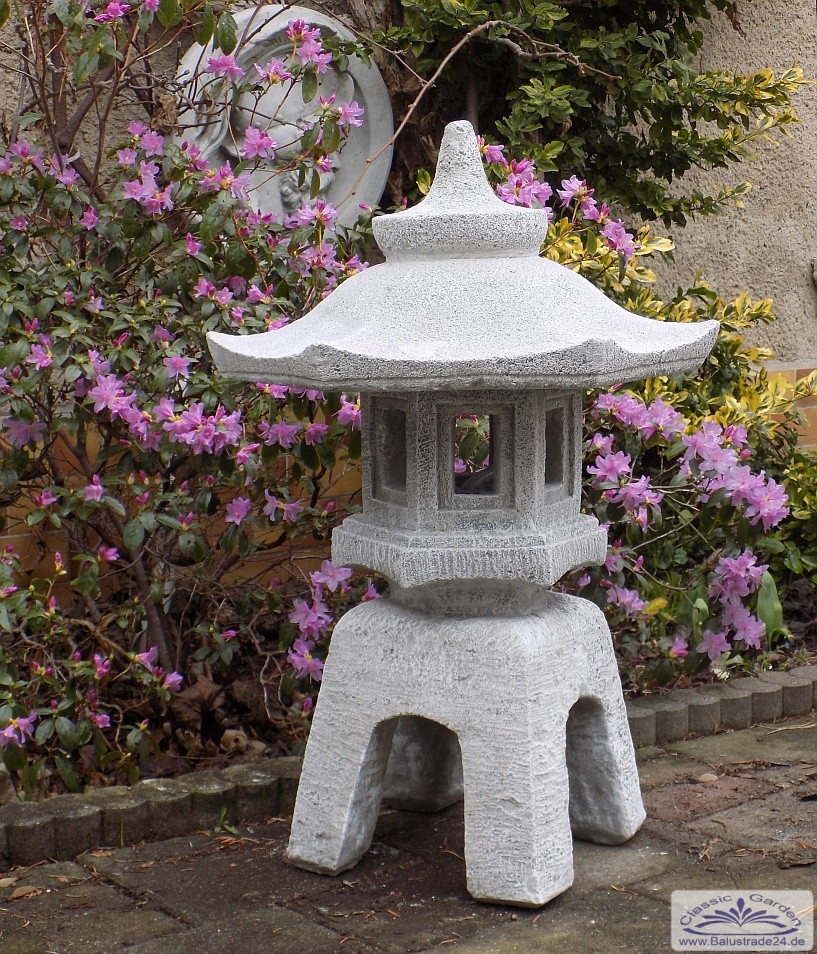 Gartendekoration Koiteich Steinguß -Mini Yukimi japanische Steinlaterne 