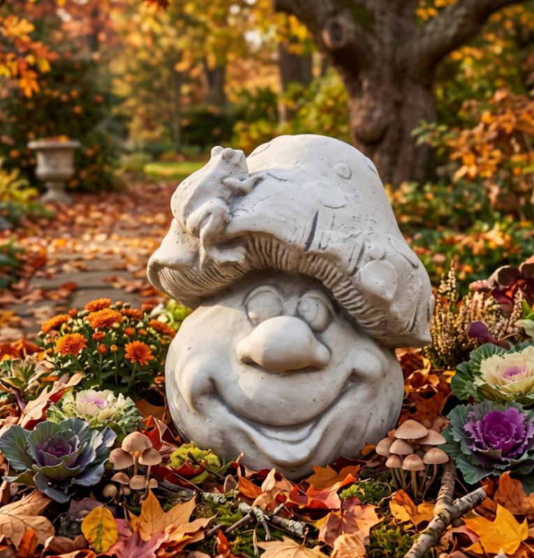 Gartenpilze Steinfiguren Steinpilze Gartendekoration Beton Steinguss Pilz