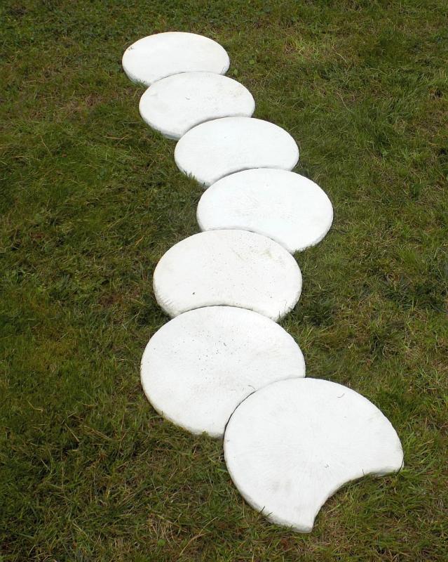runde Gartenweg Betonplatten