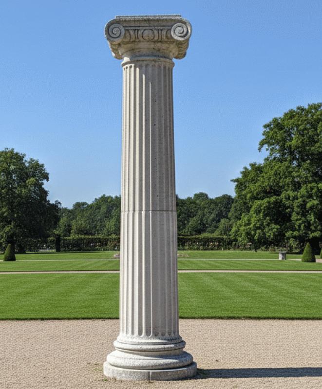 Betonsäule mit Kapitell ionsich