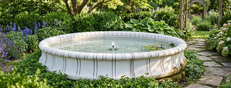 Brunnenbecken Wasserbecken 280cm für Wasserfontäne Gartenbrunnen Betonelemente