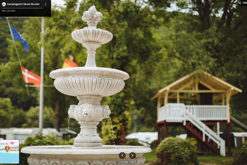 Kaskaden Brunnen Campingplatz Mosel Wunder