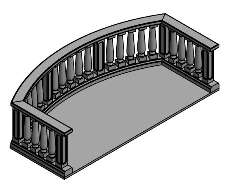 CAD-Planung ihrer Balustrade mit 3D Visualisierung des Balkon Balustradengeländer