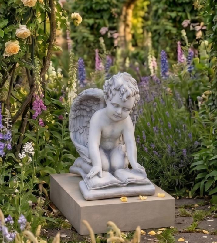 Traumhafte Engel Figur für Garten oder Friedhof