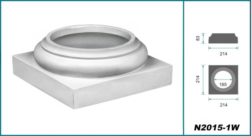 Hartschaum Säulen 151cm Halbsäulen Säulenverkleidung Säulenschaft glatt