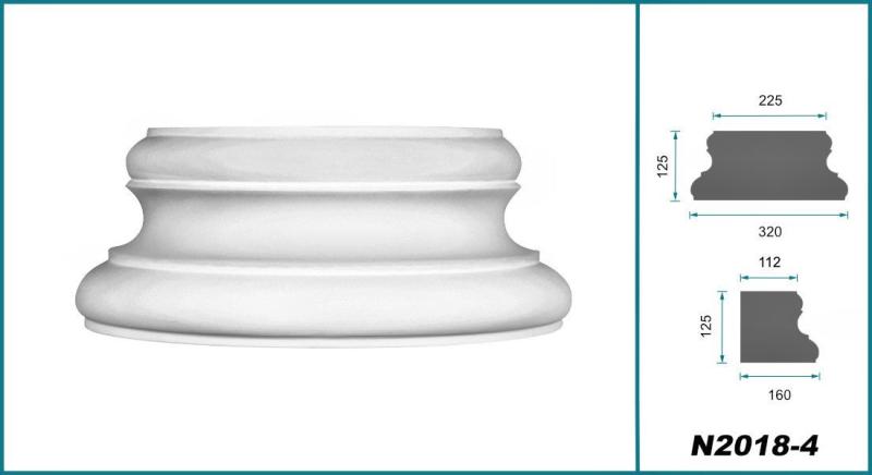 Hartschaum Säulen 226cm Halbsäulen Säulenverkleidung Säulenschaft kanneliert 180mm