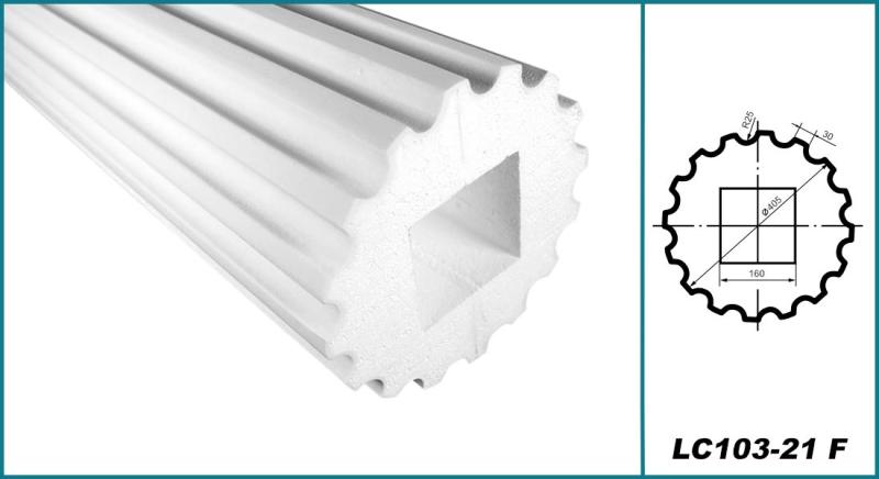 Leichtbau Styroporsäulen Hartbeschichtung Halb- und Voll Säulen Elemente glatt rund 405mm LC103