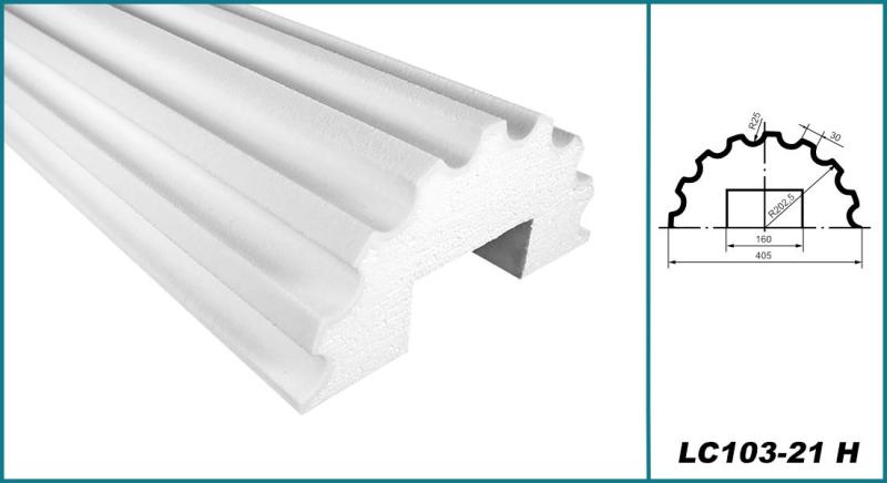 Leichtbau Styroporsäulen Hartbeschichtung Halb- und Voll Säulen Elemente glatt rund 405mm LC103