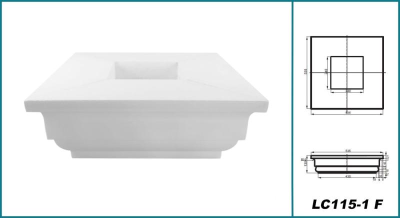 Styroporsäulen mit Hartbeschichtung Säulen Elemente quadratisch 405mm