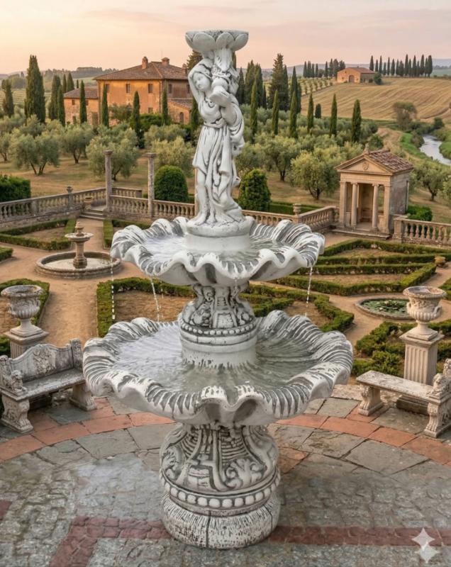 Garten Springbrunnen mit Figur
