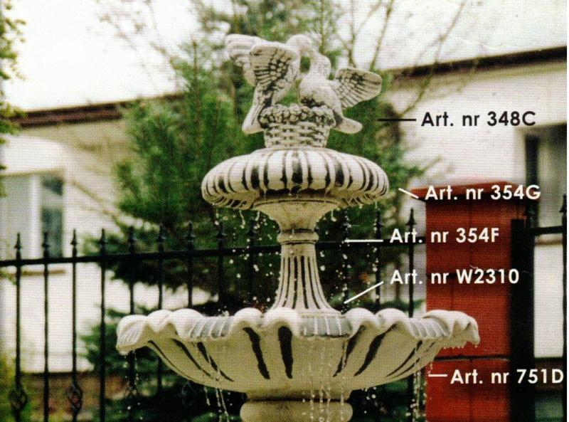 Gartenbrunnen frostfest aus Beton Steinguss