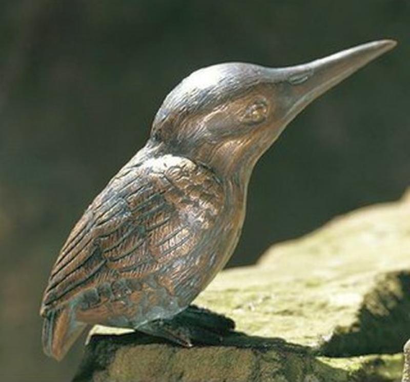 Eisvogel Bronze Figur Tierfigur