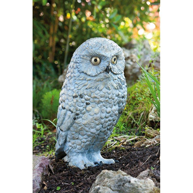 Bronze Gartenfigur Schnee-Eule