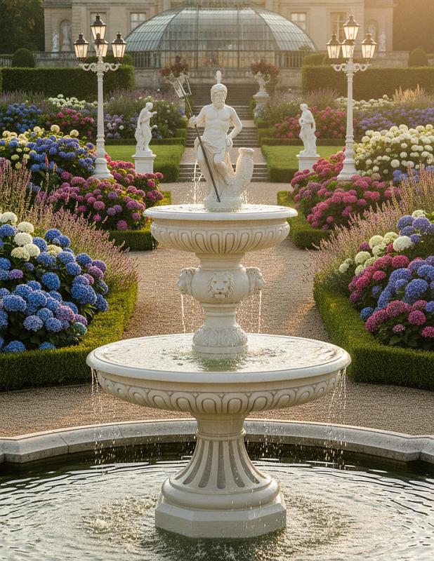kakakaden Springbrunnen mit Neptun Figur