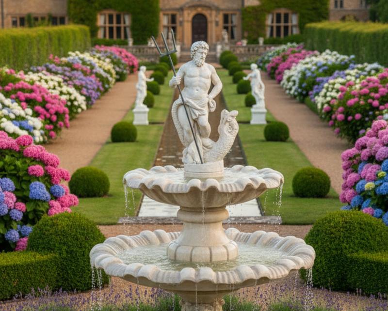 Neptun Wassergott Poseidon Kaskaden Springbrunnen