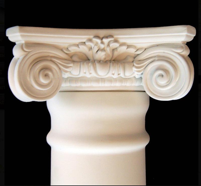 Betonsäulen mit ionischem Kapitell Säulen glatt oder kanneliert als Beton Fertigbetonsäulen 250cm 179kg BAD-SG1 SG2