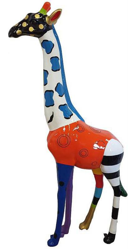 Bunte Giraffe als Zoo Tierfigur 