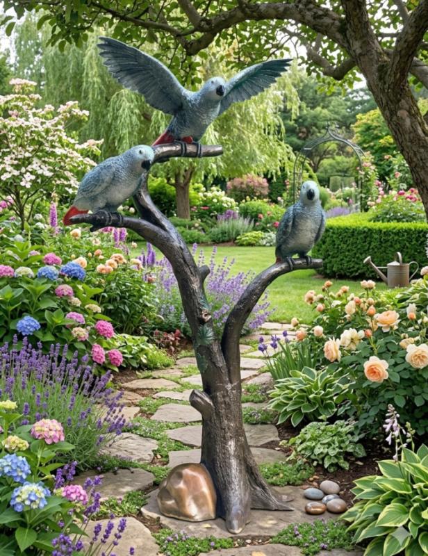 Bronze Figur Graureiger Figuren