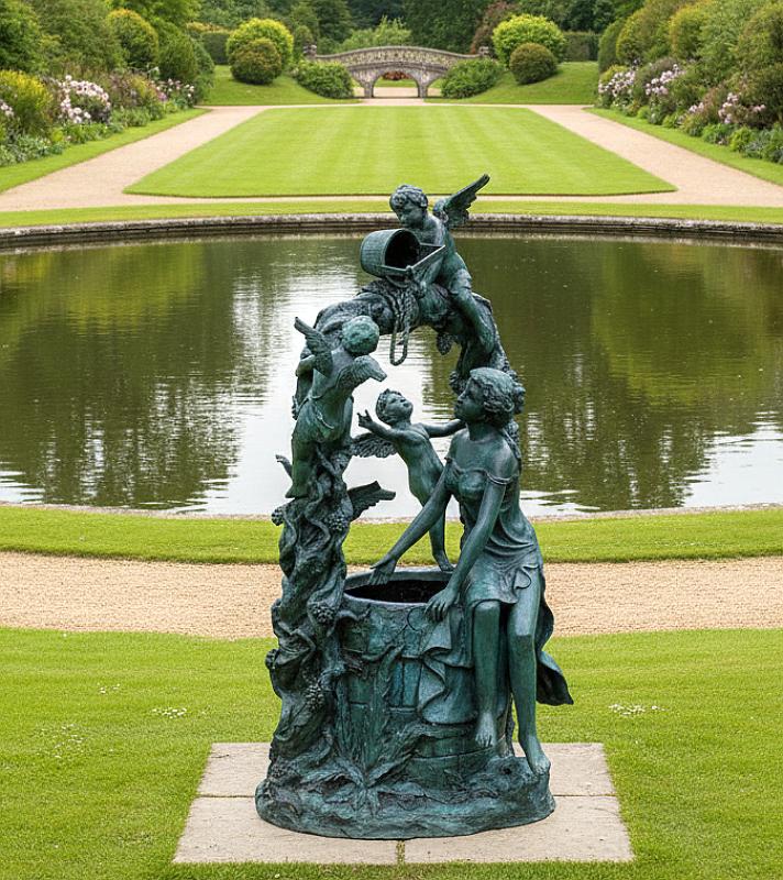 Bronze Brunnen zentraler hof brunnen