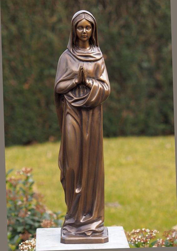Jungfrau Maria - Religiöse Gartens Skulptur als Bronzefigur