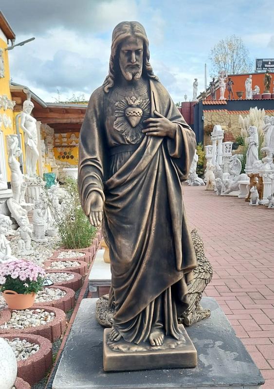 Metall Effekt Figur Jesus Beton Steinguss Figur