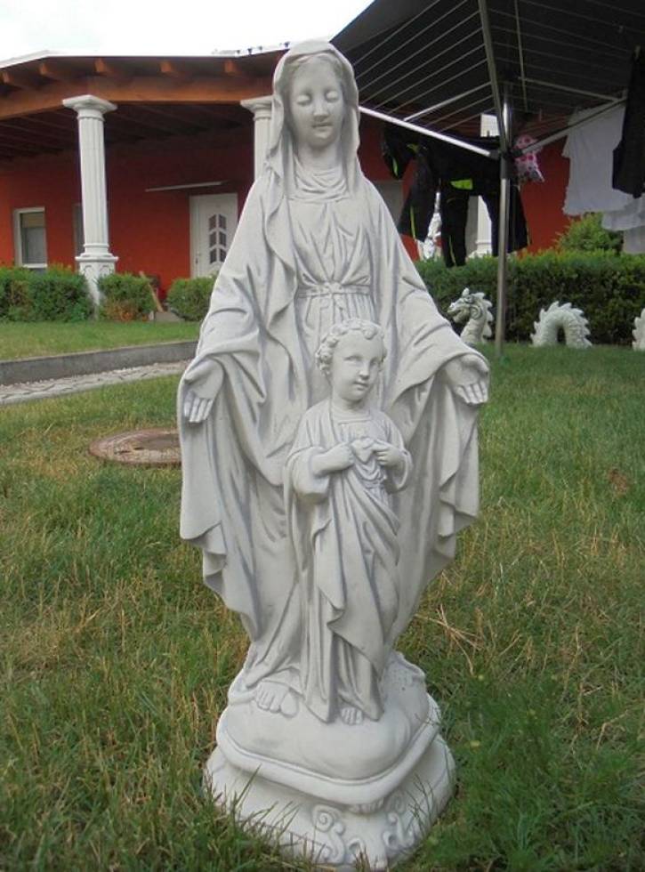 Maria Steinfigur mit Kind