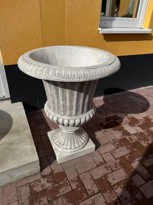 Große Pflanzamphore klassische Ziervase Blumen Pflanzgefäß aus Beton Steinguss 94cm 164kg
