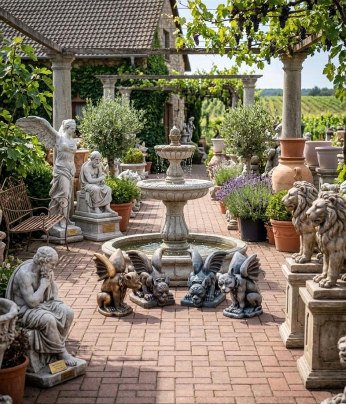 Fabelwesen Drachen Steinfiguren