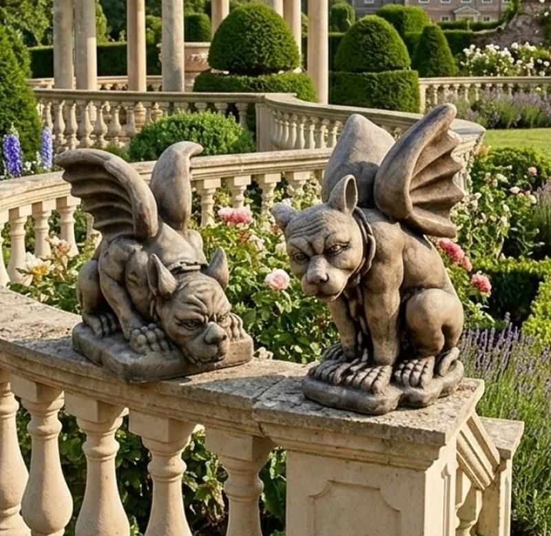 Fabelwesen Drachen Steinfiguren