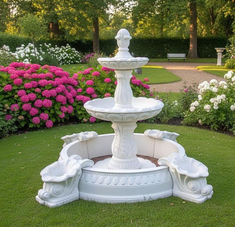 Gartenbrunnen mit Wassrbecken