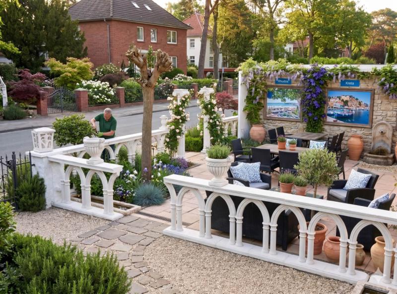 garten Betonzaun Geländer