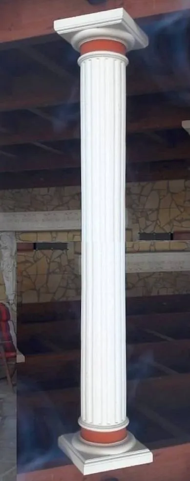 Betonsäulen Fertigbetonsäulen kanneliert 30cm mit Sockelplatte dorischem  Kapitell Säulenabschluss Säulen Betonelemente-günstig bestellen