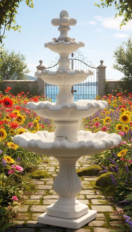 Standbrunnen mit 3 Wasserschalen