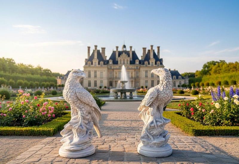 Adlerfiguren auf Felsen Paar