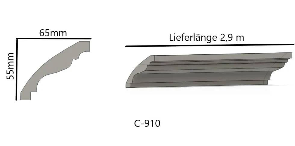 Echte Gipsstuck Deckenprofile