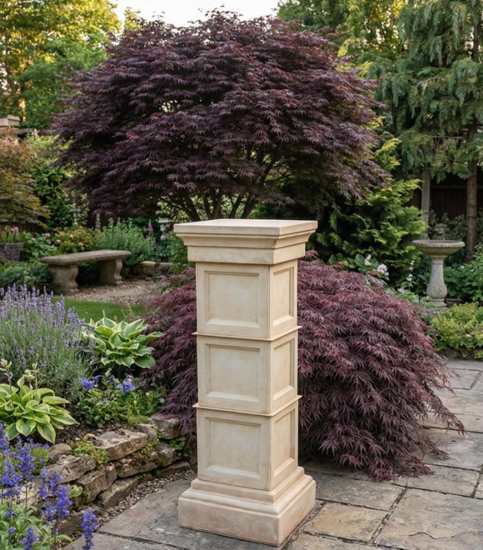 Torpfeiler System mit Sockel Beton Pfeiler Elemente 33x33cm Abdeckplatte 124cm