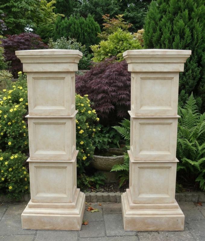 Torpfeiler System mit Sockel Beton Pfeiler Elemente 33x33cm Abdeckplatte 124cm