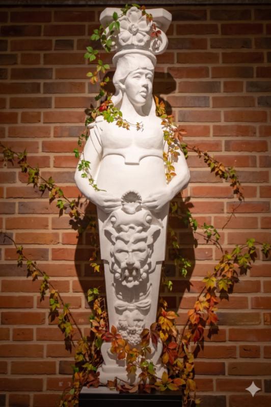Karyatiden Wandfigur Neoklassizismus Fassaden Balkonwinkel Skulptur 160cm